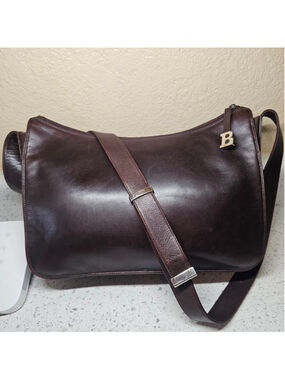 Vintage Bally Brown Leather Shoulder Bag – Made in Italy